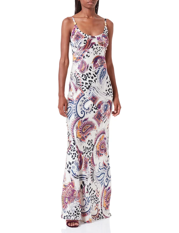 Just Cavalli Women's Dress, 102s Off White, 14