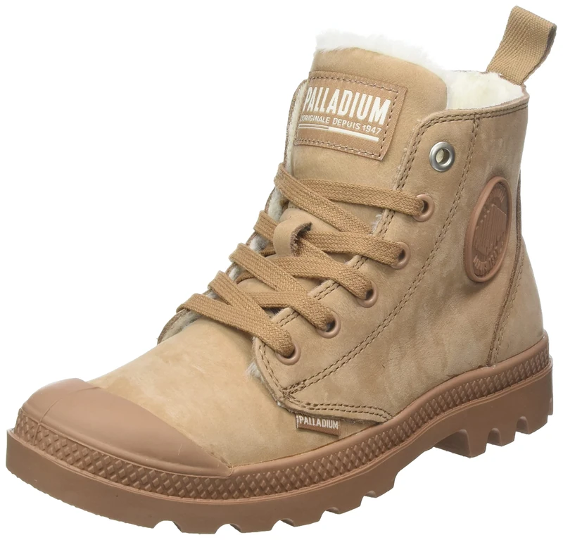 Palladium, PAMPA HI ZIP WOOL, Sneaker Boots female, Beige, 8 UK