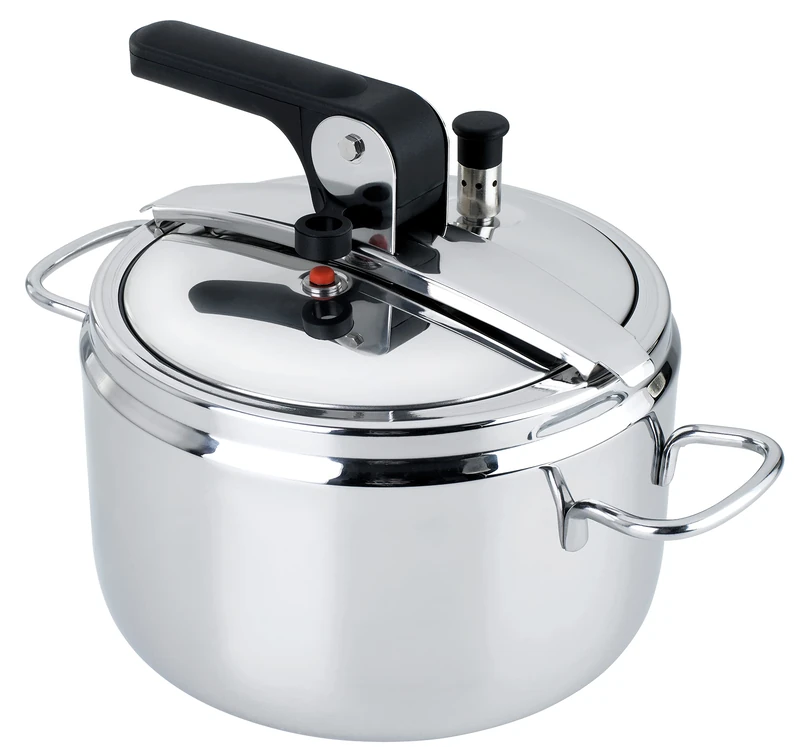 Barazzoni Basic Model Pressure Cooker, Diameter 22 cm, Capacity 7 Litres in Stainless Steel, Made in Italy
