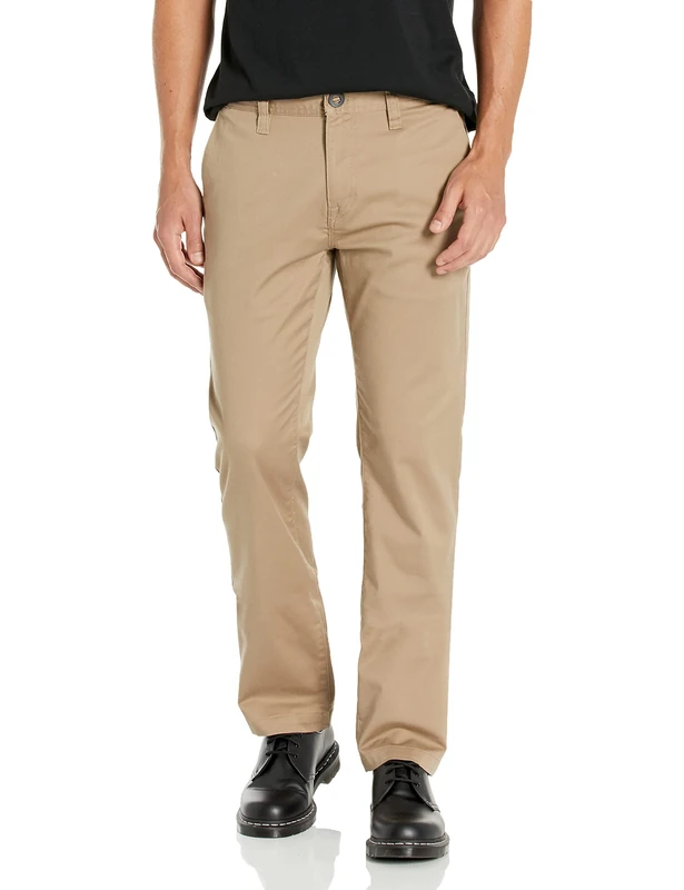 Volcom Men's Frickin Modern Fit Stretch Chino Pant, Khaki 1, 36W x 30L