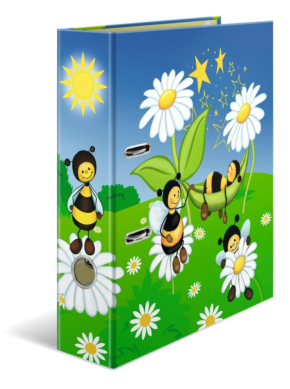 HERMA Lever Arch File Kindergarten Animals with Bees Willow Motif, A4, 70 mm Spine, with Inner Print, Pack of 10