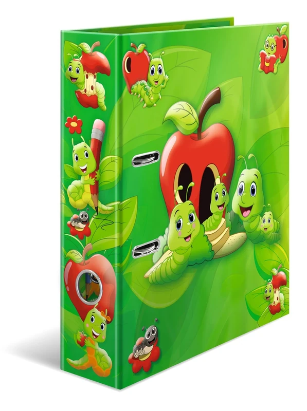 HERMA Lever Arch File Kindergarten Animals with Fritz The Worm Motif, A4, 70 mm Spine, with Inner Print, Pack of 10