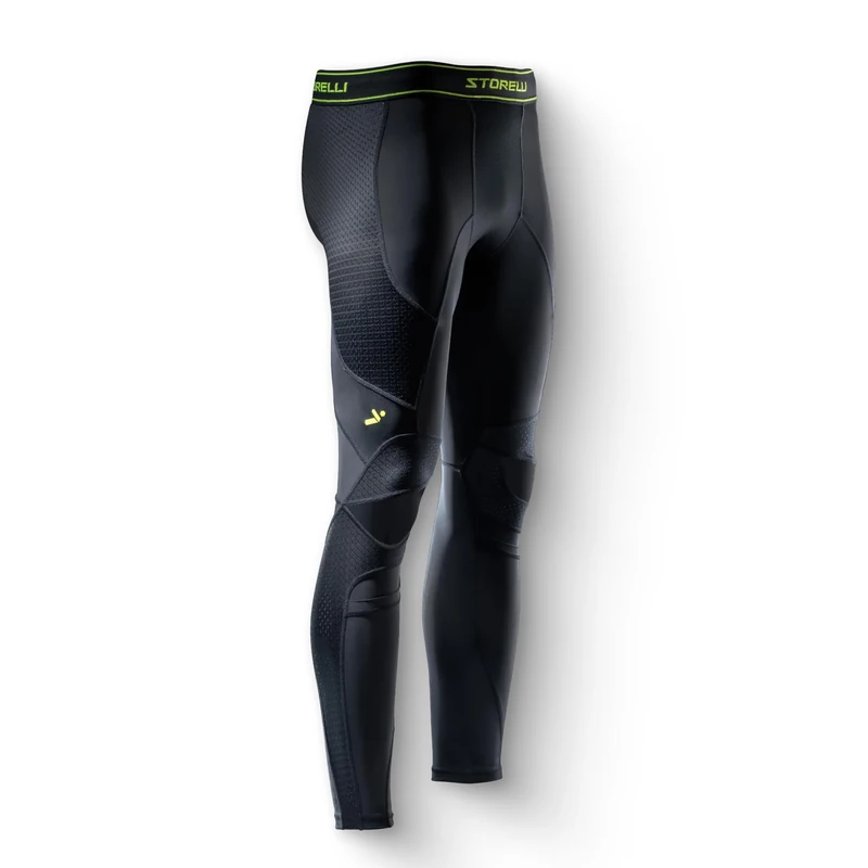 Storelli Men's BodyShield Turf Burn Leggings 2, Compression Soccer Leggings Protection with Shin Guard Pockets, Black, Youth Extra Large - Image 1