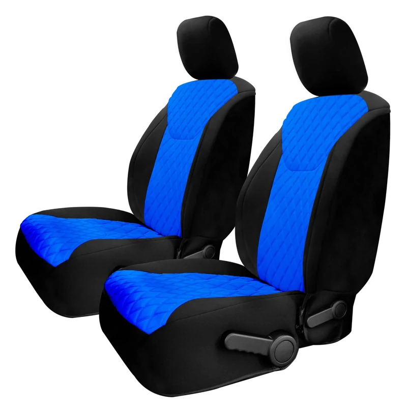FH GROUP Custom Fit Seat Covers for Jeep Wrangler JK 4 Door for Years 2007-2018 Neoprene and Neosupreme Front Set Seat Covers Water Resistant Blue