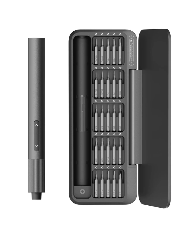 HOTO 25-in-1 Mini Electric Screwdriver, 3.7V Precision Screwdriver Set, USB-C Rechargeable, Compact Magnetic Tool for Phone, Laptop, Camera, DIY Projects, Electronics Repair