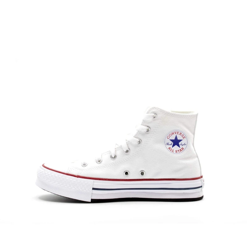 Converse All Star Eva Lift Hi Youth Trainers White Black - 2 UK