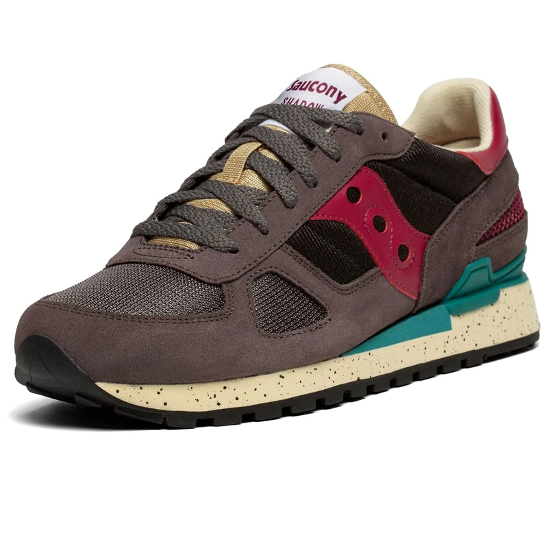 Saucony Men's Shadow Original U Sneaker, Grey/Black/Berry, 10.5 UK