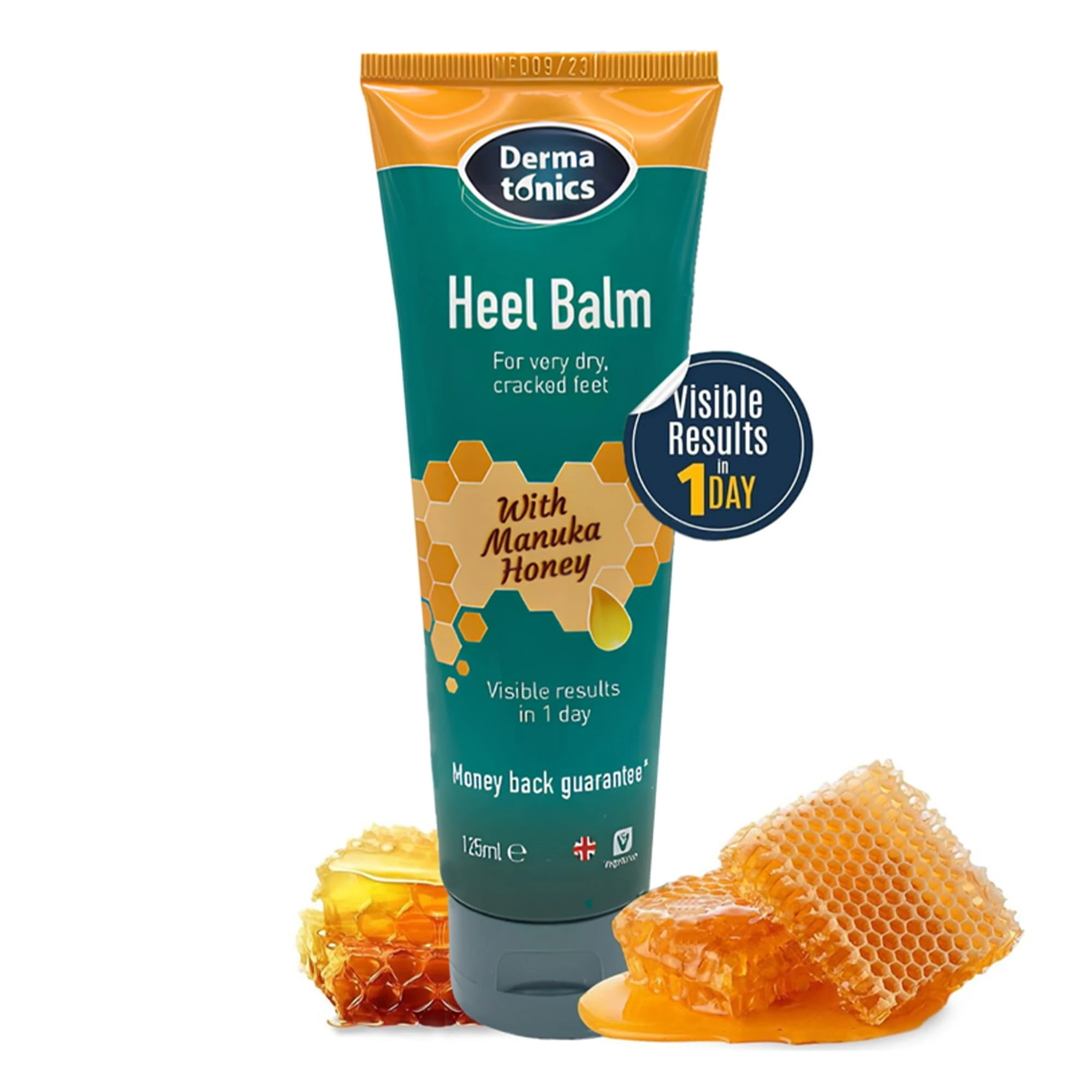 Dermatonics Fast-Acting Manuka Honey Heel Balm | Nourishing Formula for Rough and Cracked Heels | Hydrates and Softens Dry Feet | Suitable for Diabetics | 125 ml