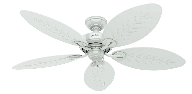 Hunter Fan Ceiling Fan Bayview 137 cm Indoor/Outdoor, 5 Reversible Blades, Pull Chain, Ideal Summer/Winter - Model 24996