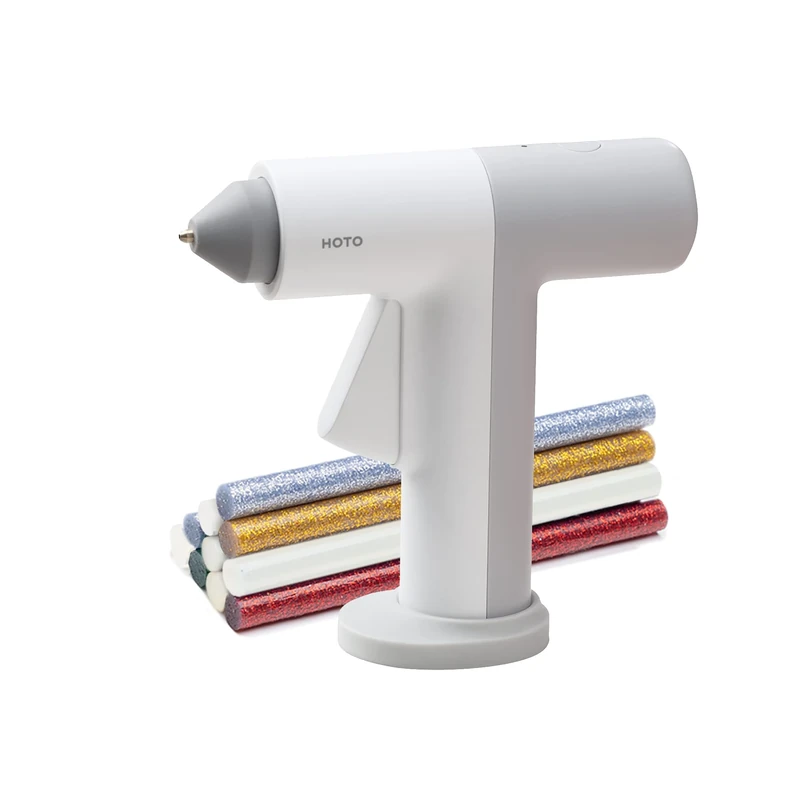 HOTO Cordless Hot Glue Gun, Minimalist Style, 30s Heating Fast, Smart Power-Off, Compact Size, Intelligent Temperature Control, USB-C Rechargeable,10 Glue Sticks for Crafts, DIY Arts, Home Repairs