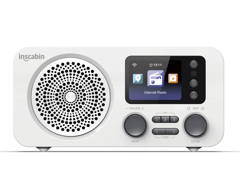 Inscabin D7 Internet DAB/DAB+ Digital Radio, Internet Radio/Digital Radio with Spotify Connect and Bluetooth (White)