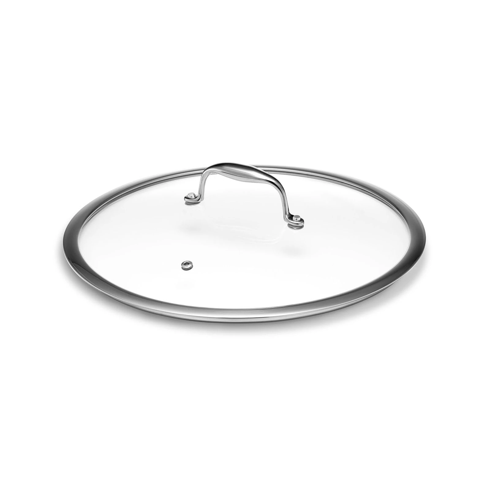 HexClad Tempered Glass Lid, 30 cm, Designed for HexClad Hybrid Cookware, Steam Vented, Dishwasher Safe