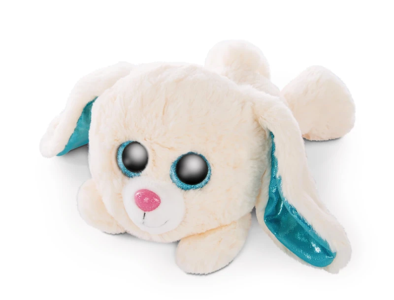 NICI Glubschis: The Original – Glubschis Bunny Wolli-Dot 25cm – Lying Down Rabbit with Big, Glittery Eyes – Fluffy Soft Toys for Cuddly Toy Lovers - Image 1