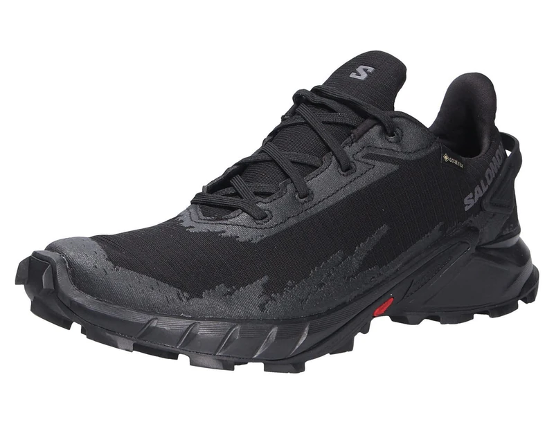 Salomon Alphacross 4 Gore-Tex Men's Trail Running Shoes, Powerful Grip, Water and weatherproof protection, and Long Lasting Comfort, Black, 7.5