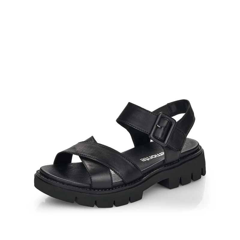 Remonte Women Sandals D7950, Ladies Classic Sandals,Sandal,Summer Shoe,Comfortable,Schwarz,38 EU / 5 UK
