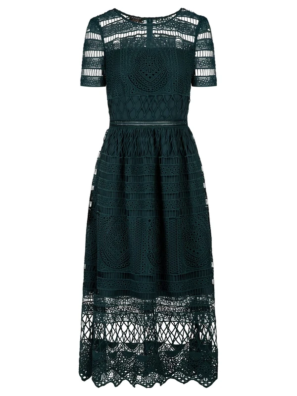 APART Fashion Women's Lace Cocktail Dress, Emerald, 16