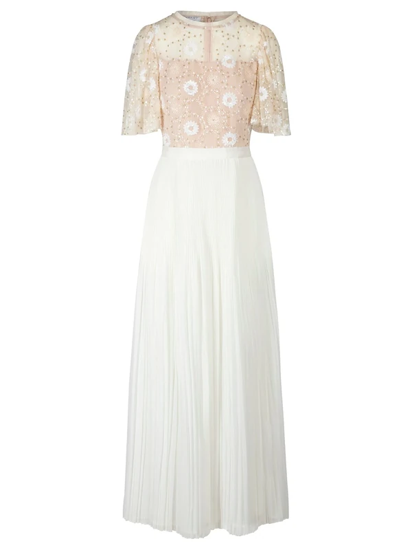 ApartFashion Ladies Formal Evening Dress Cream Nude Regular