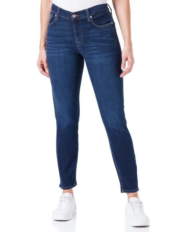 7 For All Mankind Women's The Ankle Skinny Bair Eco Rinsed Indigo Jeans, Dark Blue, 31W x 31L