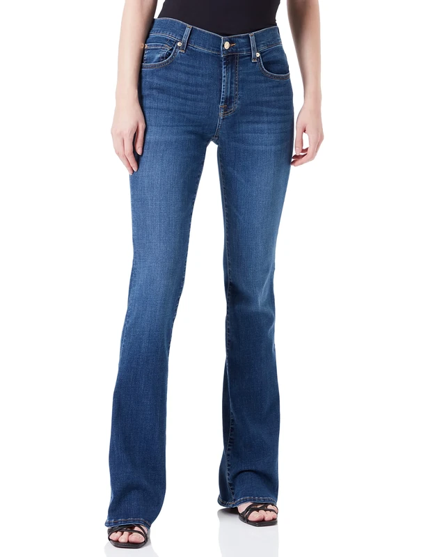 7 For All Mankind Women's Bootcut Bair Eco Jeans, Mid Blue, 25W x 25L
