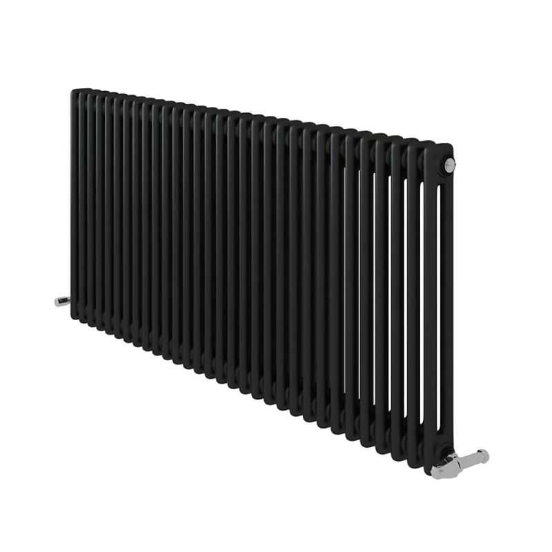 iBathUK Regency Horizontal Column Radiator, Double Panel Radiators, 600x1415mm Slim Radiator, Wall Mounted for Bathroom,Kitchen,Living Room- Anthracite
