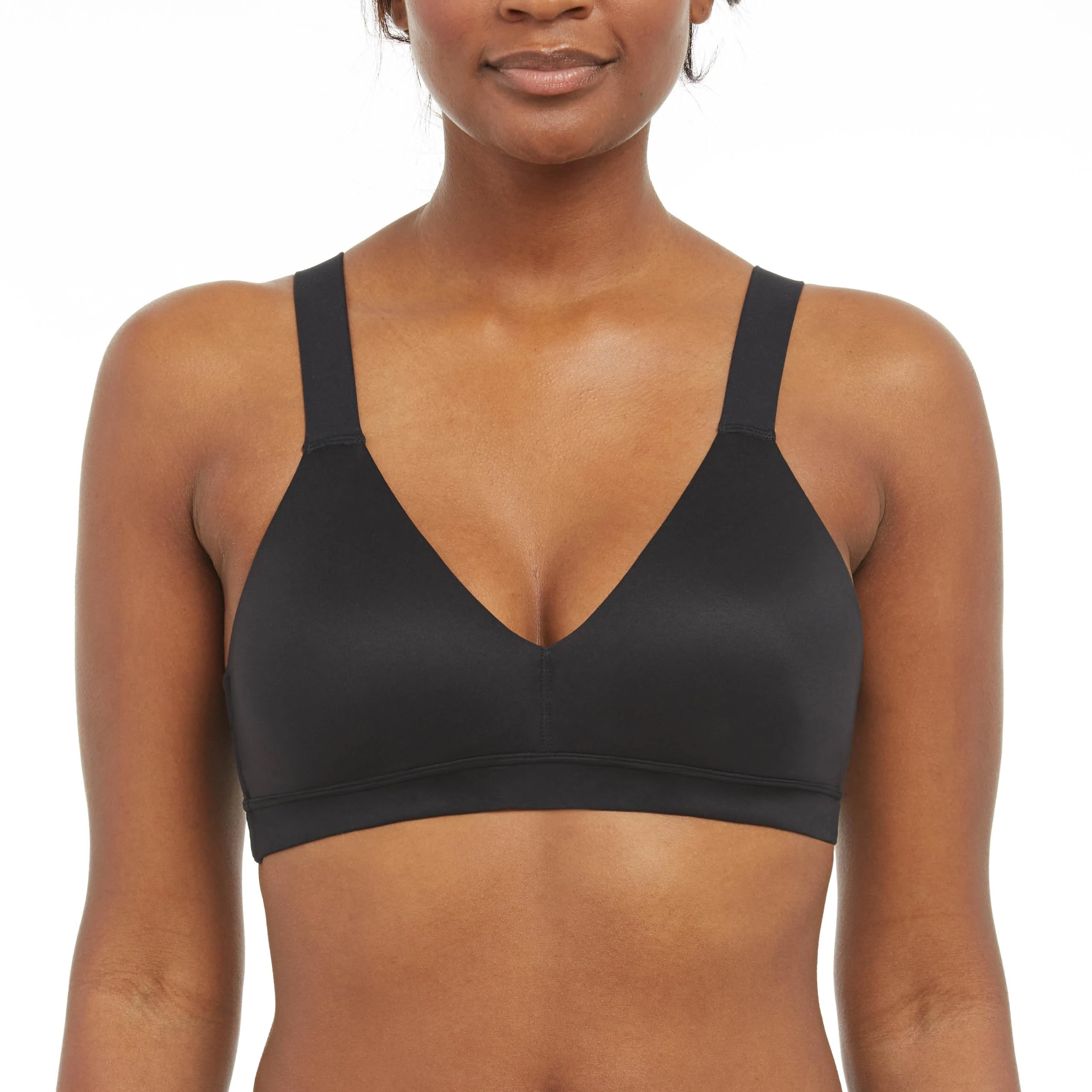 SPANX Bra-Llelujah Lightly Lined Bralette - Wire-Free, Comfortable Support - Wireless, Dig-Free Straps, Very Black, S