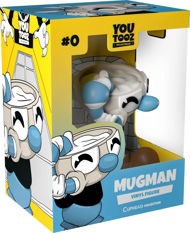 Youtooz Mugman Vinyl Action Figure, 3.7" Mugman Cuphead Collection, Based on Cuphead Games - Image 1