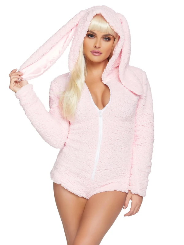 Leg Avenue 86824 Cuddly Animal Adult Sized Costumes, Solid, Cuddle Bunny, XL