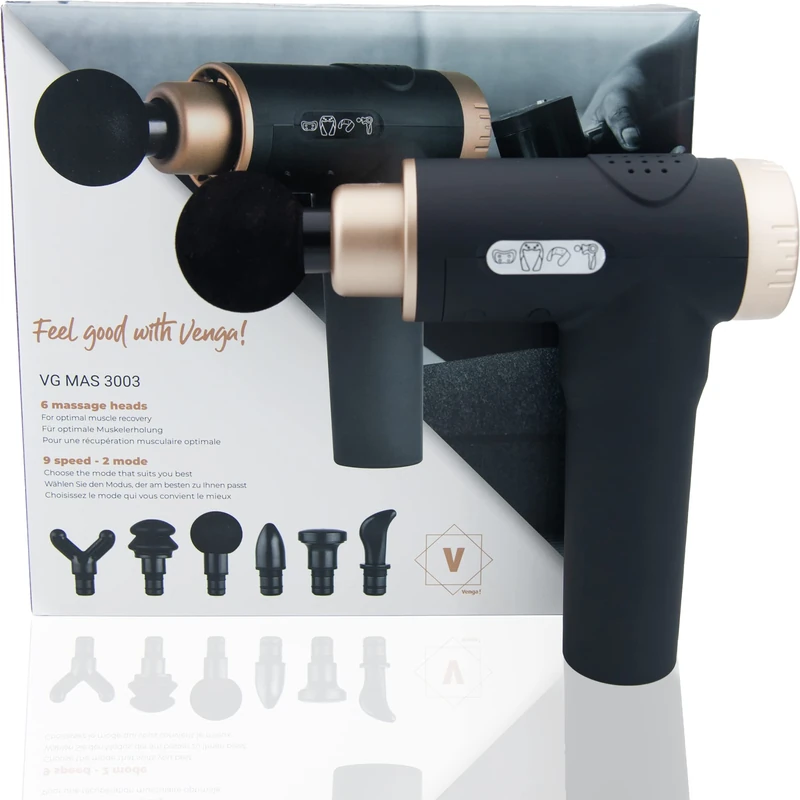 Venga! VG MAS 3003 Deep Tissue Massage Gun - 6 Heads, 9 Speeds - Image 1
