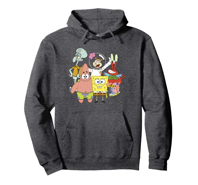SpongeBob Oversized Beach Group Pullover Hoodie - Image 1