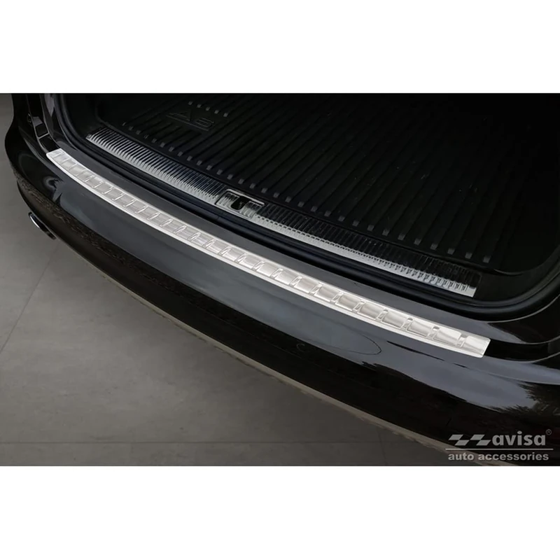 Avisa Stainless Steel Rear bumper protector compatible with Audi A6 Allroad 2011-2018 'Ribs' - Image 1