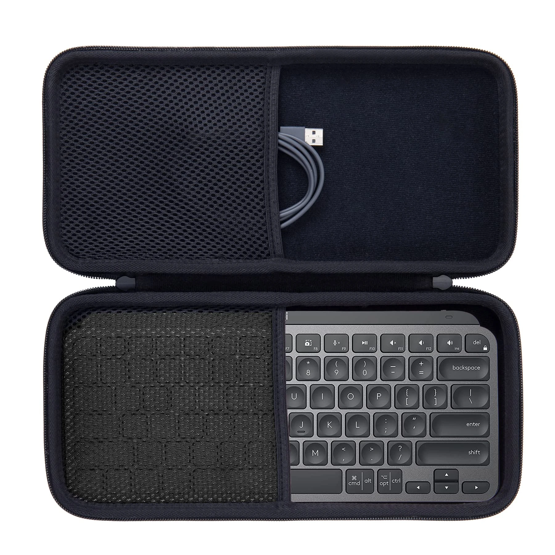 Aenllosi Hard Carry Case for Logitech MX Keys Mini Minimalist Wireless Illuminated Keyboard, Case Only(Black)