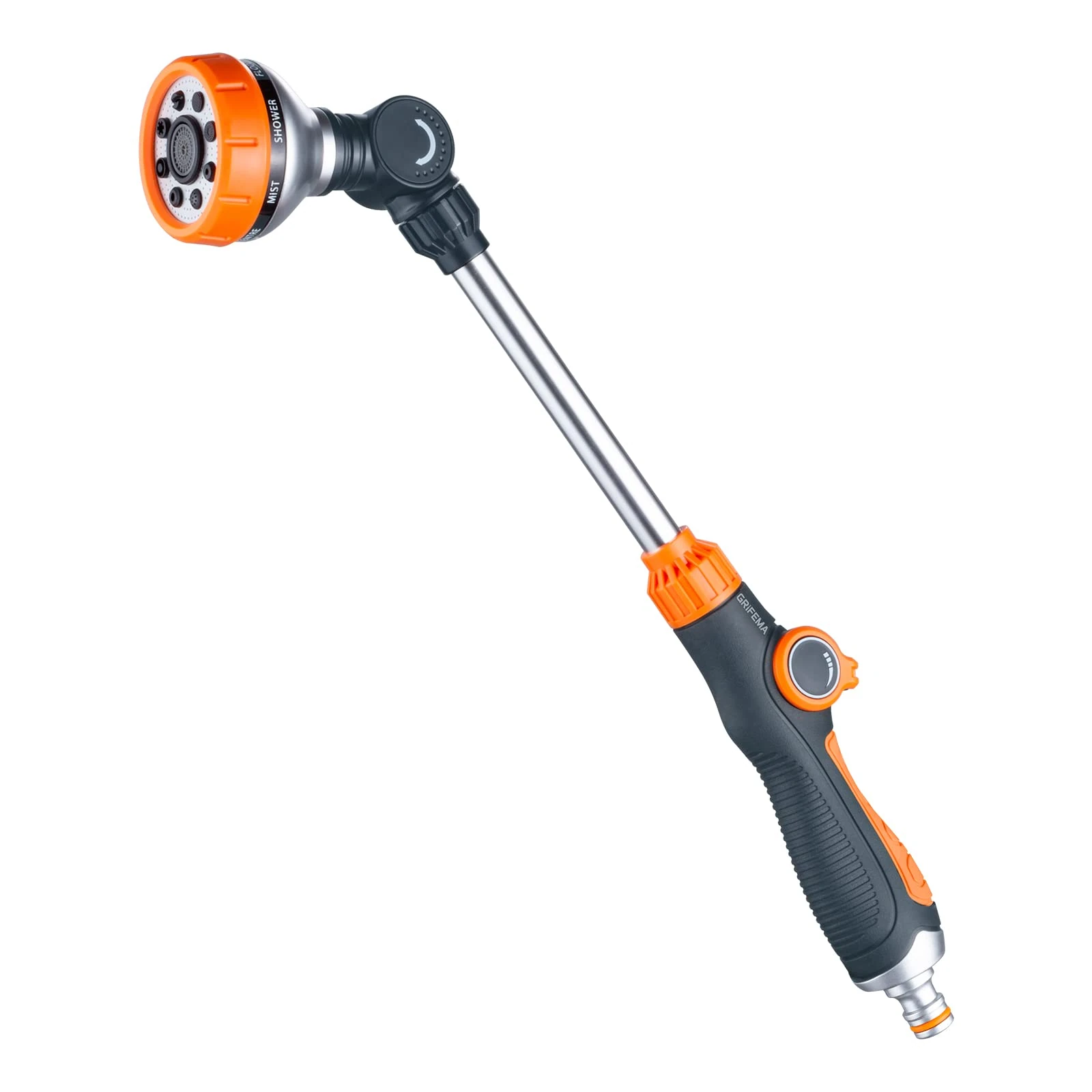 GRIFEMA GE1305 Watering Lance, Extended Hose Pipe Spray Gun with 8 Modes, Watering Wand for Hanging Basket Watering, Lawn Watering, Car Washing, Pet Bathing [Amazon Exclusive],Orange/Black