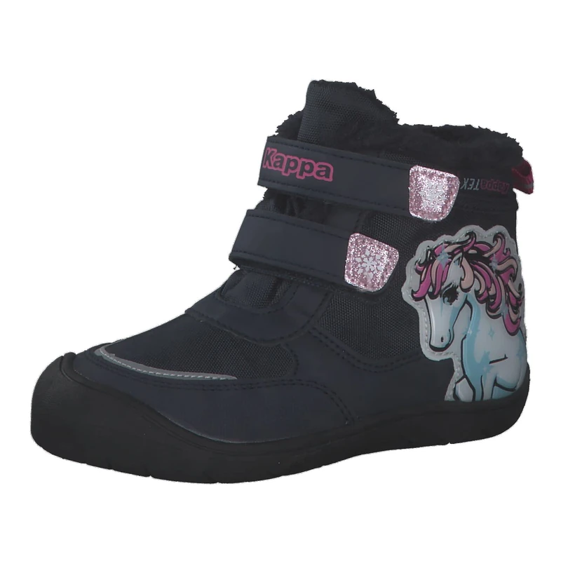 Kappa Flake TEX M Snow Shoe, Navy/Pink, 10 UK Child - Image 1