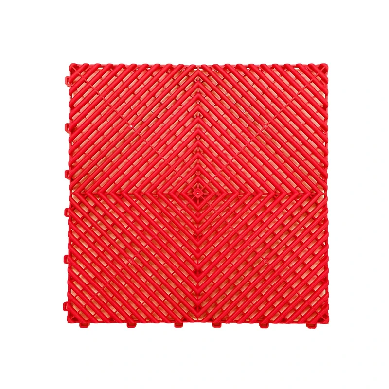 Nicoman Red Heavy Duty Garage Floor Tiles - 15 Pack