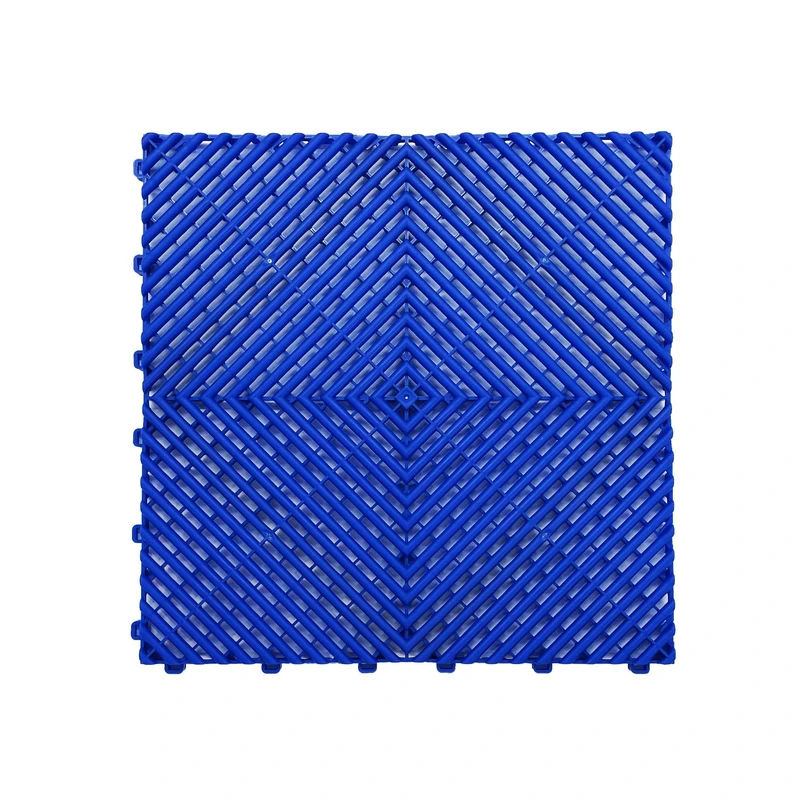 Nicoman Durable Garage Saunas Marquee Hot Tub Outdoor Camping Floor Tile | Drainage Channels, Heavy Duty |Blue (15 TILES)