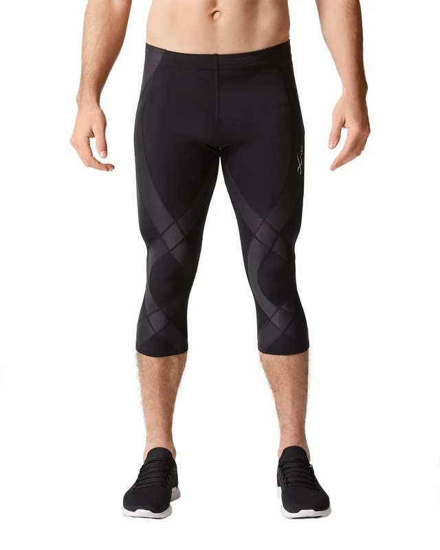 CW-X Men's Endurance Generator Joint and Muscle Support 3/4 Compression Tight Capri, Black, Medium