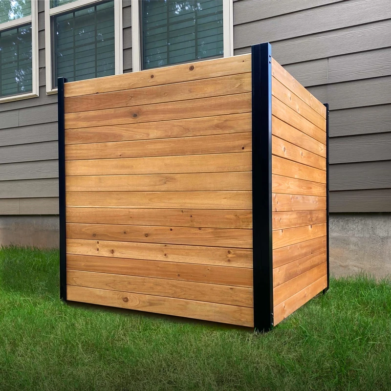 Enclo Privacy Screens EC18008 Richmond Wood Outdoor Privacy Fence Screen No-Dig Kit 38" W x 42" H, Cedar (2 Panels)