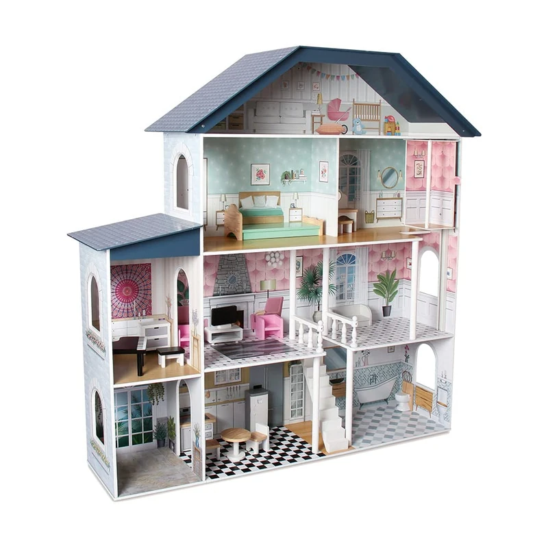 Dolls Wooden House 4 Floors Premium 913D00016 Deqube