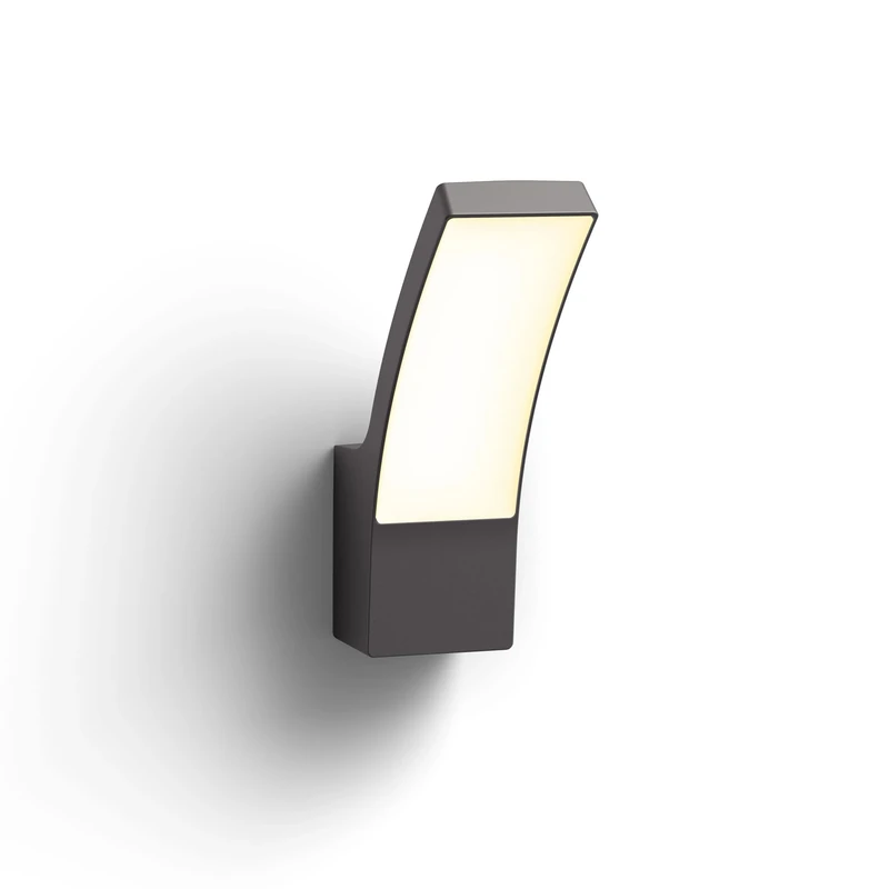 Philips LED Splay Outdoor Wall Light [Warm White - Anthracite Grey] Water Resistant IP44, For Garden, Patio and Terrace Lighting
