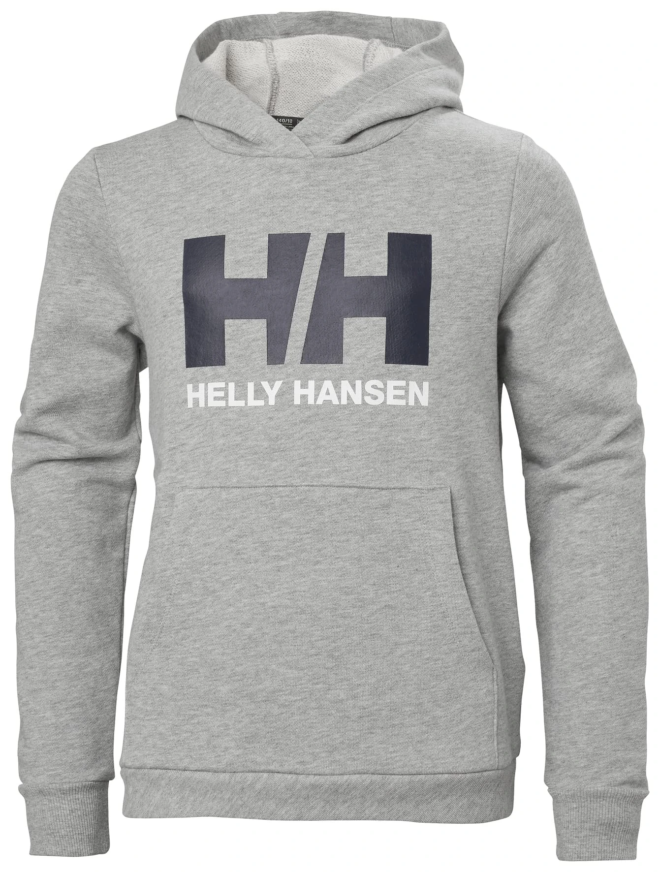 Helly Hansen Junior Unisex Jr HH Logo Hoodie 2.0, Grey Melange, 10