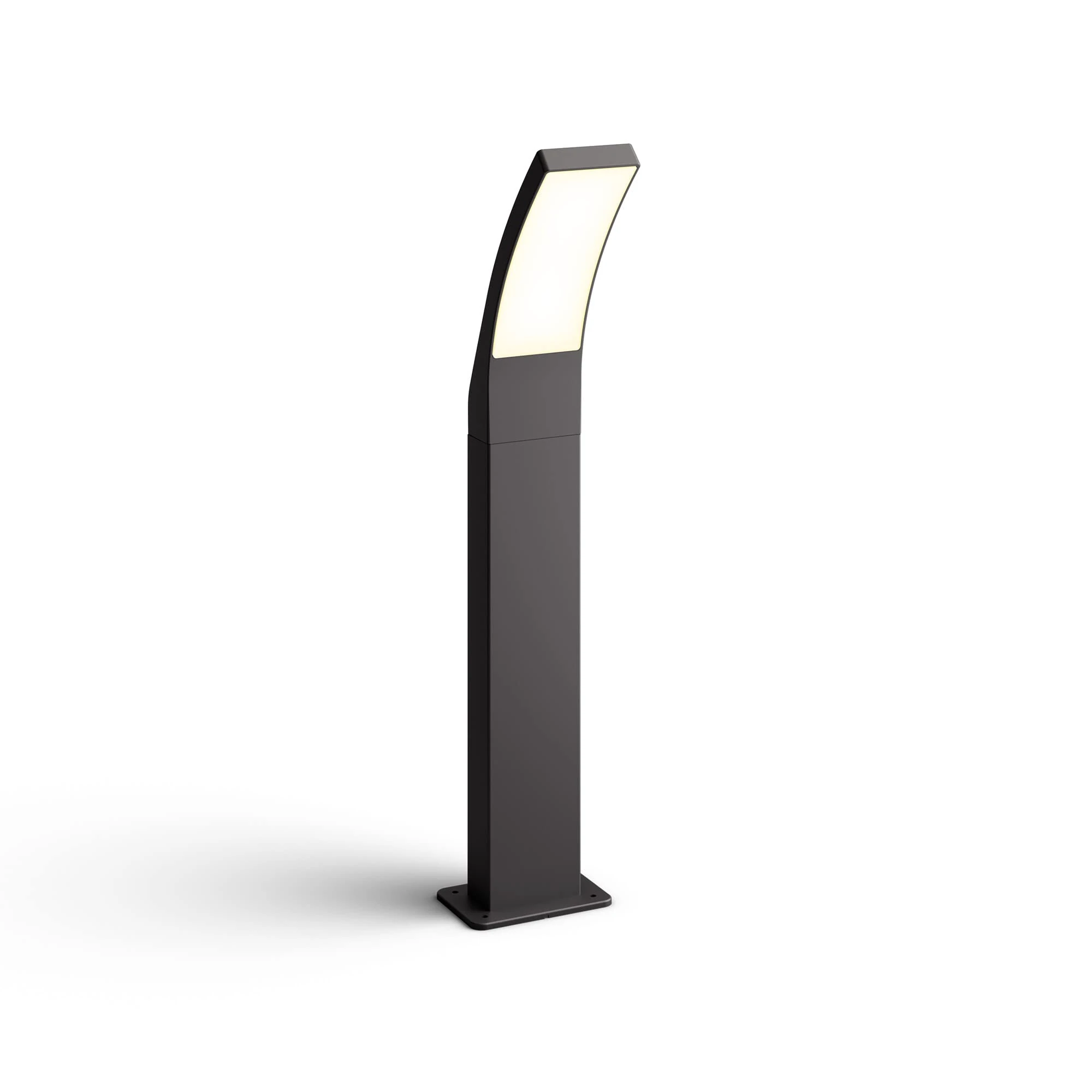 Philips LED Splay Outdoor Pedestal Pathway Light [Warm White - Anthracite Grey] Water Resistant IP44, For Garden, Patio and Terrace Lighting.