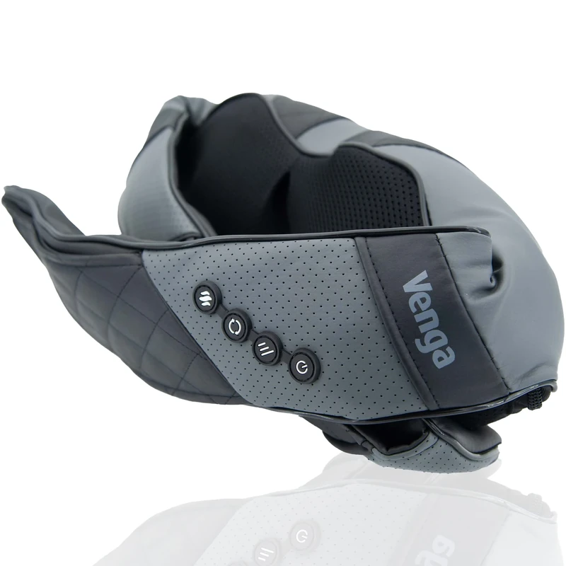 Venga! Shiatsu Neck & Shoulder Massager with Heating, 8 Massage Nodes, Black/Grey, VG MAS 3001 BS - Image 1