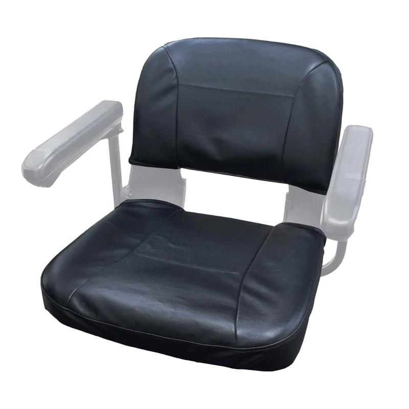AlveyTech Black Seat Cover Set - Fits Pride Revo, Sonic & Go-Go Scooters - PU Faux Leather - 3 & 4 Wheel Electric Scooter & Wheelchair Covers