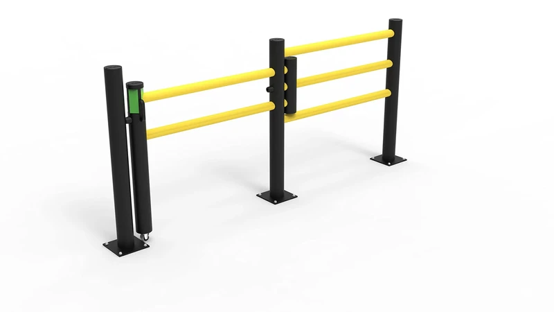 d-flexx DFOS-DFFS-1000 Delta/Oscar Polyethylene Slide Gate, Yellow/Black, 1000mm Height