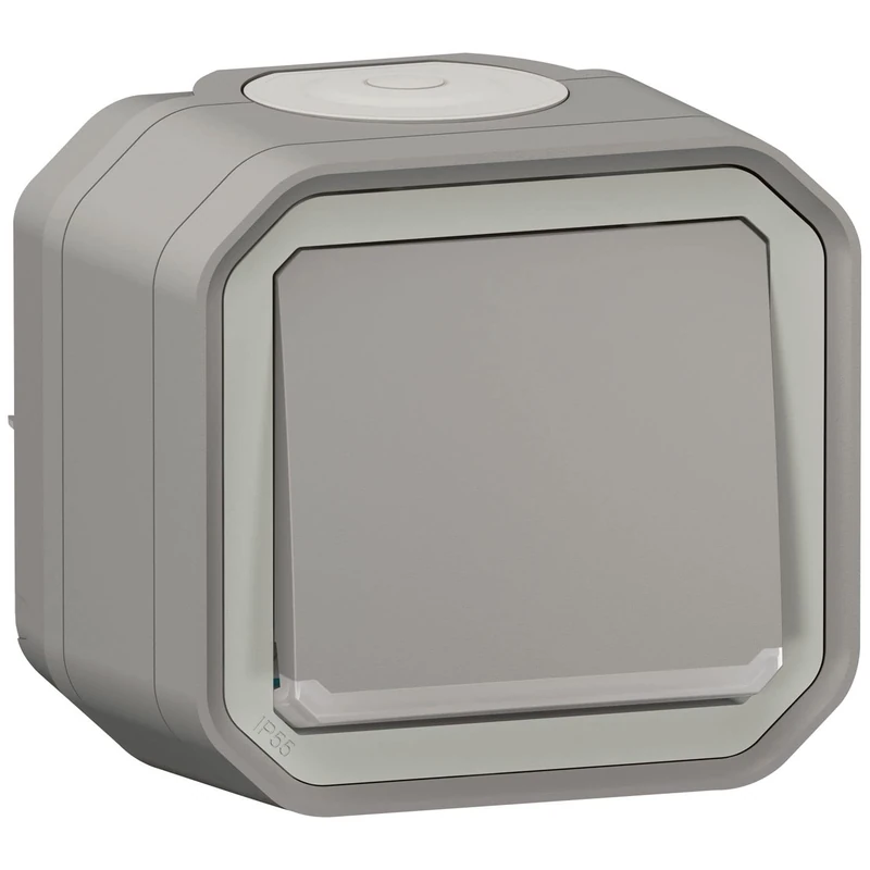 Legrand - Plexo 10A Waterproof Two-Way Switch Supplied Complete with Indicator Light for mounting in Grey