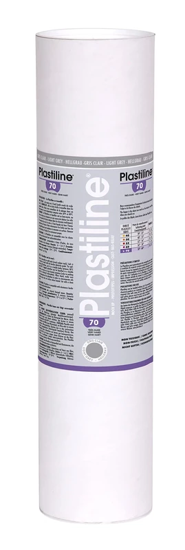 Plastiline 5670T - Plastiline tube - Modelling Paste, High Precision -Sculpting, Moulding - Hardness 70 (very hard) - 5 kg - Light Grey shade. Made in France
