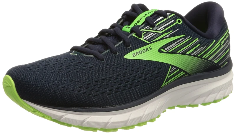 Brooks Defyance 12, Men's Running Shoes, Peacoat Heron Gecko Green, 9.5 UK