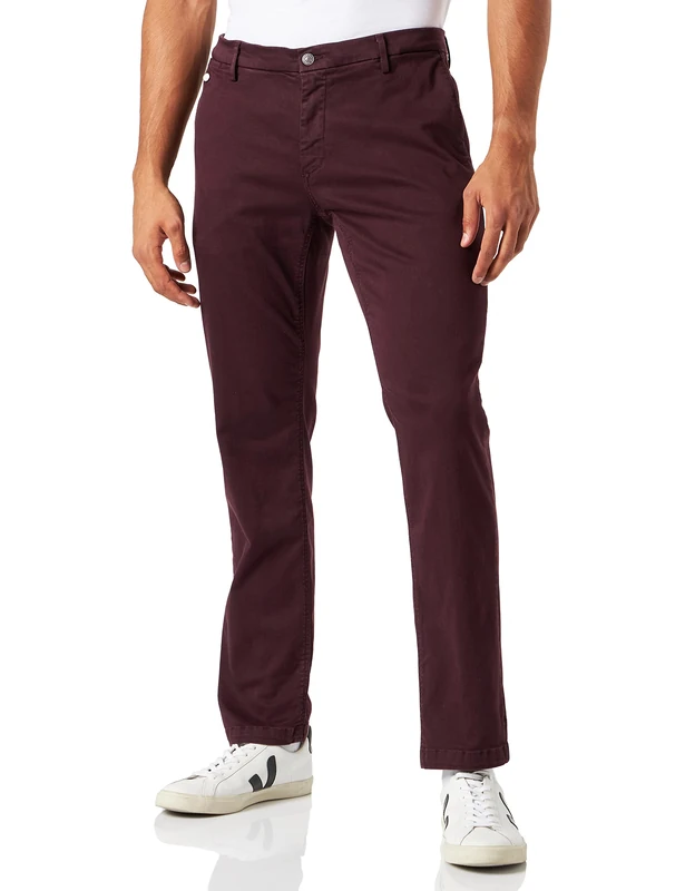 REPLAY Men's Benni Hyperchino Color Xlite Jeans, 520 Deep Bordeaux, 27 W/30 L