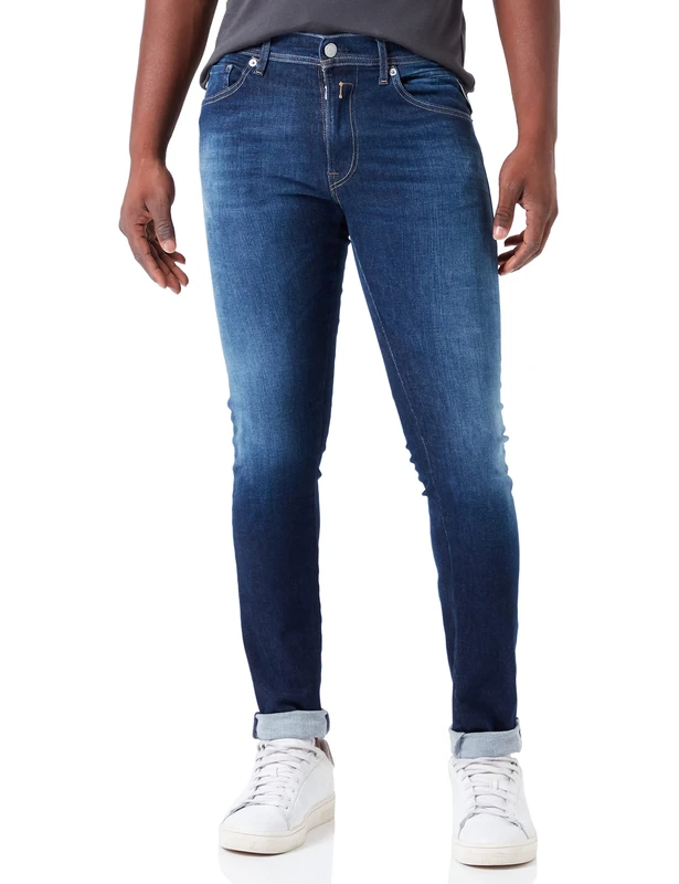 REPLAY Men's Jondrill Recycled Jeans, 007 Dark Blue, 38 W/32 L