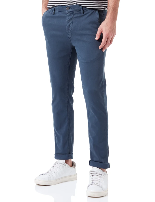 Replay Herren Chino Zeumar Slim-Fit Hyperflex X-Lite mit Stretch, Blue Delavè 783 (Blau), 38W / 32L - Image 1